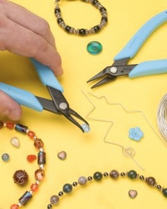 How to use bent nose pliers in jewelry making.