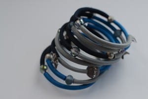 Ashley Bunting's Beachcomber's wrap around bracelet is made using memory wire.