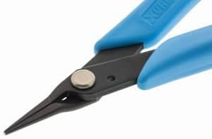 Xuron® Model 450 TweezerNose™ Pliers have long thin blades for handling delicate electronics components and reaching into small spaces.