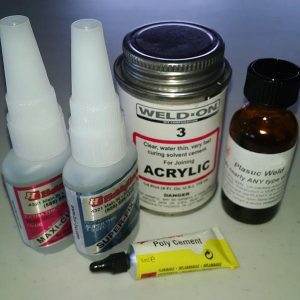 Glues, Cement and Solvents for Plastic Model Building.
