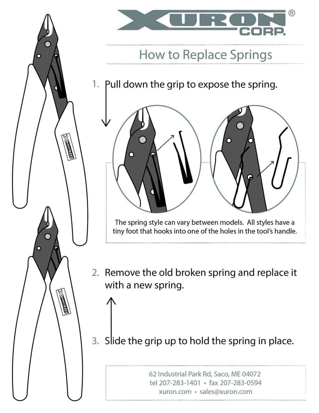 How to replace springs on Xuron® Cutters and Pliers.