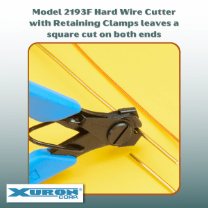 Xuron® Model 2193F Hard Wire Cutter with Retaining Clips.