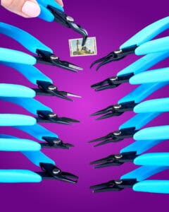 Pliers for electronics by Xuron Corp.