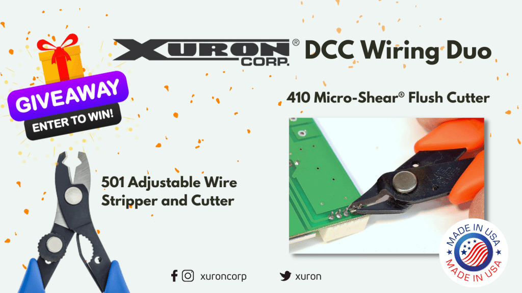 Enter to win the Xuron® DCC Wiring Tool Duo Giveaway.