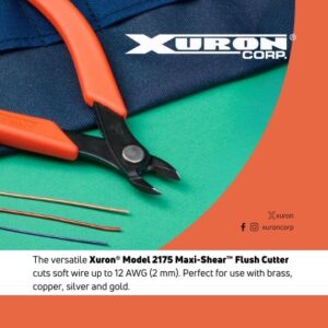 The versatile Xuron® Model 2175 Maxi-Shear™ Flush Cutter cuts soft wire up to 12 AWG (2 mm).