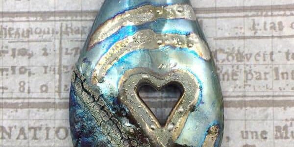 Ceramic Raku Jewelry Piece created by Marianne Kasparian