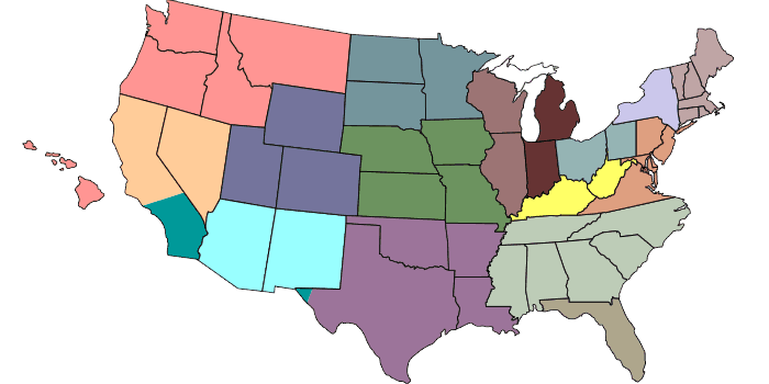 USA Map - Xuron Sales Reps